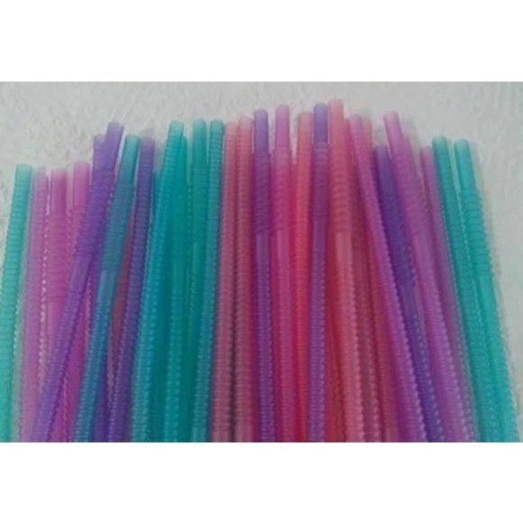 Craft 12” Straws 40 Clear Solid Colors Plastic Acrylic Bracelet Making Unused - Picture 2 of 4